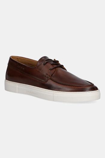 Kožené mokasíny Emporio Armani hnedá farba, X4X662 XF849 00257