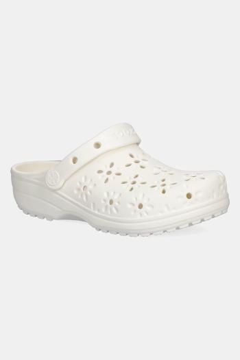Šľapky Crocs Classic Floral Cut Out Clog béžová farba, na kline, 210927-0WV