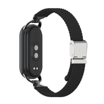 BRAIDED Nylonový remienok pre Xiaomi Smart Band 10 / 9 / 8 čierny