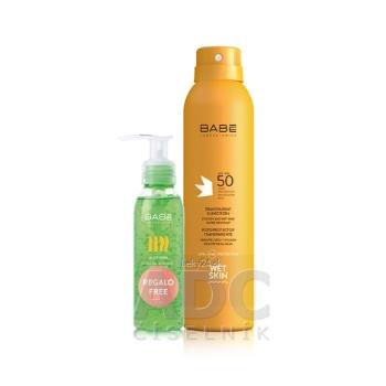 BABÉ SUN Opaľovací sprej SPF 50 + Aloe vera gél