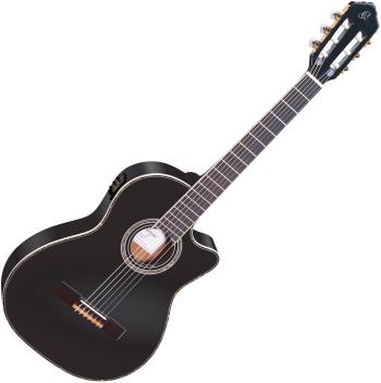 Ortega RCE145 4/4 Black Klasická gitara s elektronikou