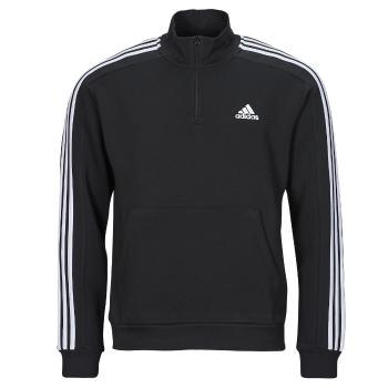 adidas  Essentials Fleece 3-Stripes 1/4-Zip Sweatshirt  Mikiny Čierna