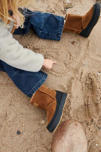 Detské semišové snehule Liewood Mattie Suede Boot hnedá farba, LW19227