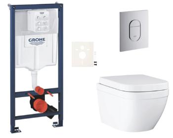 Závesný wc set do ľahkých stien / predstenová montáž GROHE Euro Ceramic SIKOGRSEUA