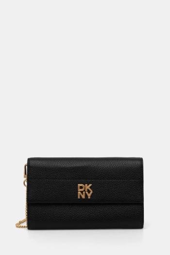 Kožená peňaženka Dkny dámska, čierna farba, R445AI72