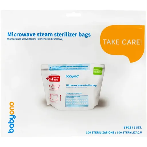 BabyOno Take Care Microwave Steam Sterilizer Bags sterilizačné vrecúška do mikrovlnnej rúry 5 ks