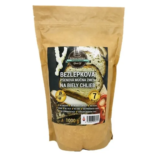 ŽITNOOSTROVSKÁ BEZLEPKOVÁ PEKÁREŇ Pšenová múčna zmes na biely chlieb 1000 g