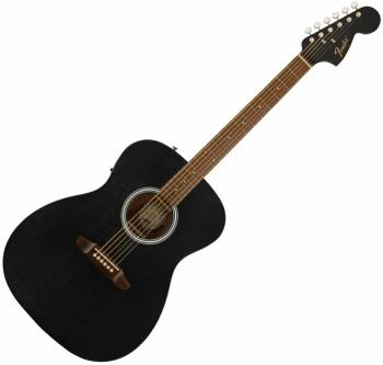 Fender Monterey Standard Black Elektroakustická gitara Jumbo