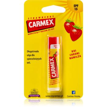 Carmex Strawberry hydratačný balzam na pery v tyčinke SPF 15 4.25 g