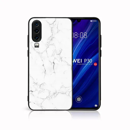 MY ART Ochranný obal pre Huawei P30 WHITE MARBLE (144)
