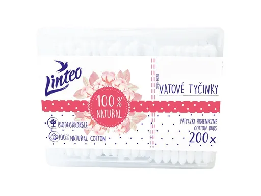 Vatové tyčinky Linteo 200ks box