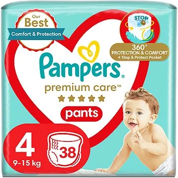 PAMPERS Pants Premium Care Maxi veľ. 4 (38 ks) (8001090759832)