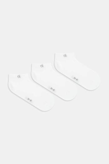 Ponožky Calvin Klein 3-pak biela farba, 701234366