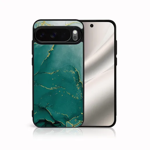 MY ART Ochranný kryt pre Google Pixel 10 / Pixel 10 Pro GREEN MARBLE (145)