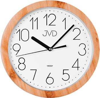 JVD Nástěnné hodiny s plynulým chodem H612 Light Brown