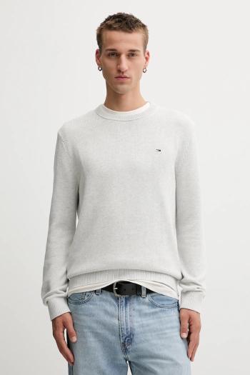 Bavlnený sveter Tommy Jeans šedá farba, ľahký, DM0DM21787