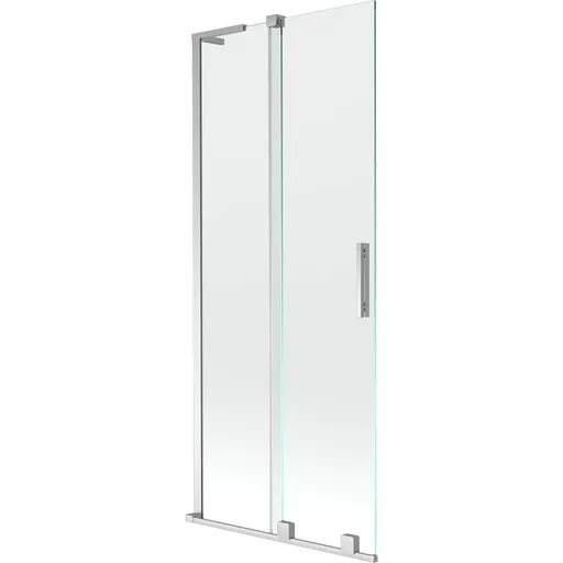 MEXEN/S - Velar L dvojkrídlová posuvná vaňová zástena 85 x 150, transparent, chróm 896-085-003-01-01