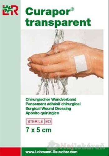 CURAPOR KRYTIE NA RANY TRANSPARENT 7x5cm sterilné, vodeodolné  5ks