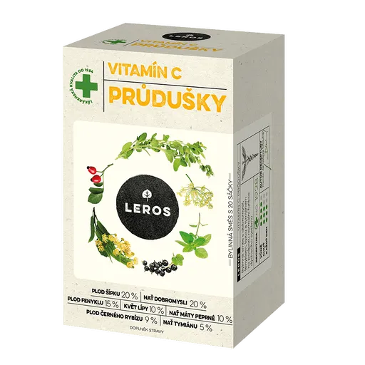 LEROS Vitamín C priedušky 20 vrecúšok