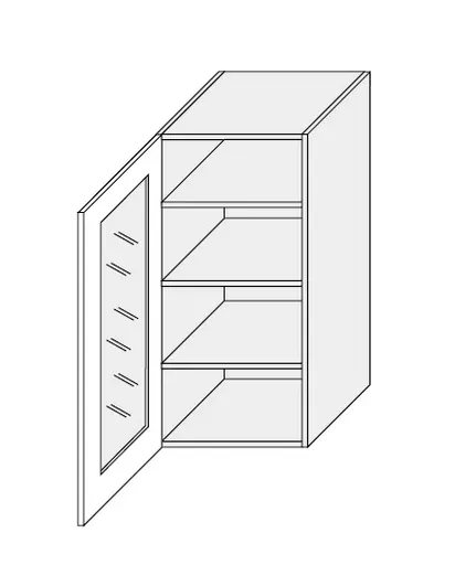 ArtExt Vrchná kuchynská skrinka Napoli W4S/40 POVRCHOVÁ ÚPRAVA DVIEROK: MAT, FAREBNÉ PREVEDENIE KORPUSU: BIELA