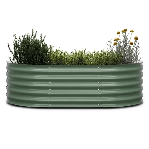 Blumfeldt High Grow Extended, vzvýšený záhon, 150 x 43 x 60 cm, z vlnitého oceľového plechu, jednoduchá montáž, odolný voči hrdzi a mrazu