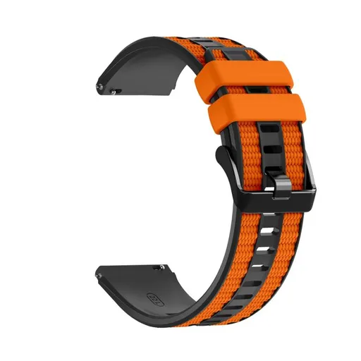 SPORTY Vymeniteľný silikónový remienok Huawei Watch Ultimate 2 čierny-oranžový