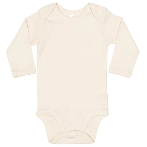 Babybugz Dojčenské body s dlhým rukávom - Prírodná | 12-18 mesiacov