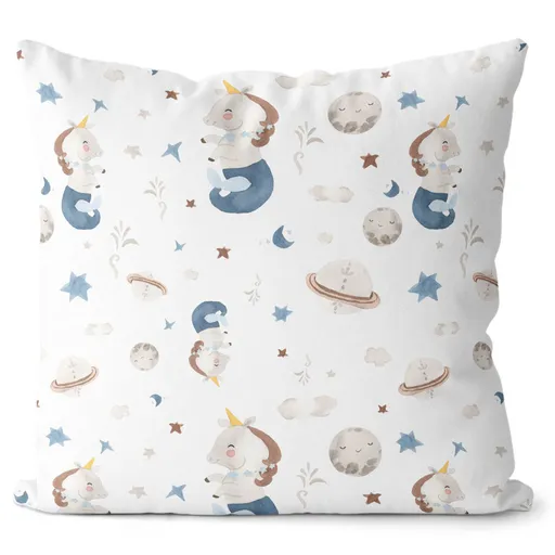 Vankúš Znamenie Watercolor – Kozorožec (22.12 – 20.1.) (Velikost: 55 x 55 cm)