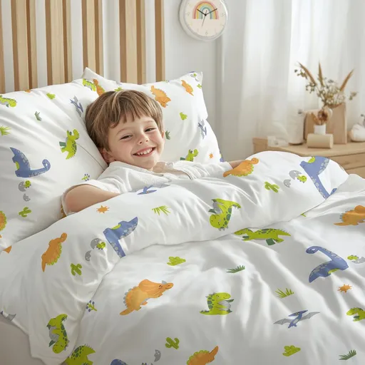 Stanex Bavlnené obliečky Dinosaury, 140 x 200 cm, 70 x 90 cm