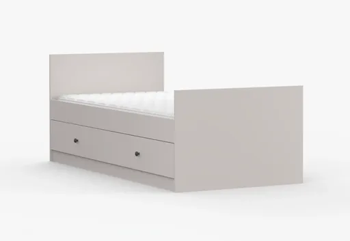 ArtIdz Posteľ ELFI II s roštom | kašmír 90 x 200 cm Farba: Sivé  úchytky