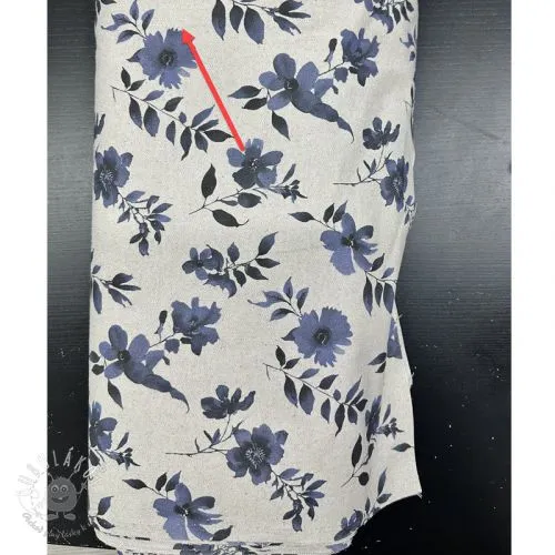 Dekoračná látka Linenlook Night flowers digital print II.trieda