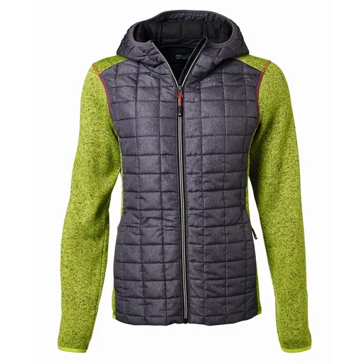 James & Nicholson (Daiber) Dámska hybridná bunda JN771 - Kiwi melír / antracitový melír | L