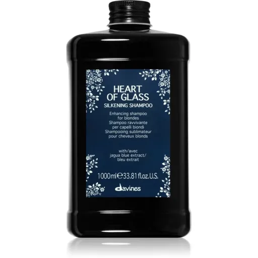 Davines Heart of Glass Silkening Shampoo jemný čistiaci šampón pre blond vlasy 1000 ml