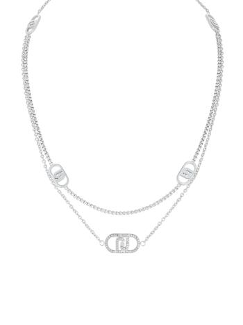 Liu Jo Fashion oceľový náhrdelník s kryštálmi LJ2902