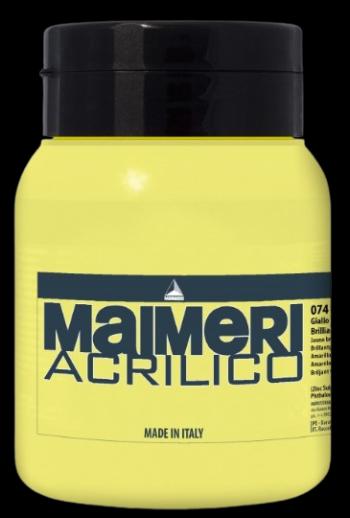 MAIMERI ACRILICO - Akrylové farby 074 - brilliant yellow, 0,5 L
