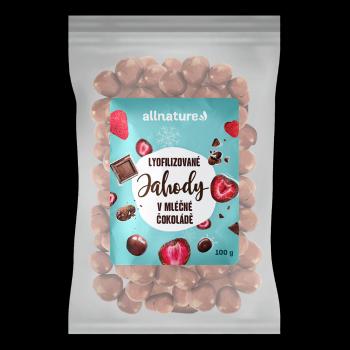 ALLNATURE Mrazom sušené jahody v mliečnej čokoláde 100 g