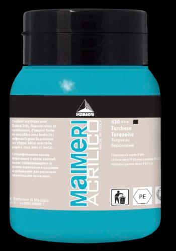 MAIMERI ACRILICO - Akrylové farby 430 - turquoise, 0,5 L