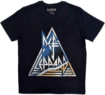 Def Leppard Tričko Triangle Logo Unisex Navy Blue 2XL