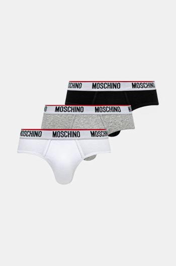 Slipy Moschino Underwear 3-pak pánske, biela farba, 241V1A13934300