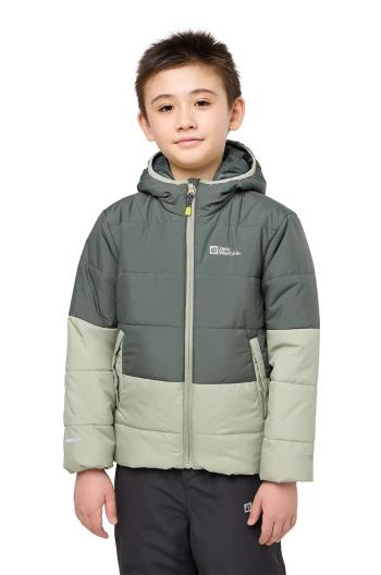 Detská zimná bunda Jack Wolfskin zelená farba, 1610131