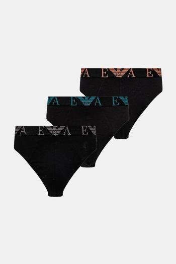 Slipy Emporio Armani Underwear 3-pak čierna farba, EM000258 AF10778