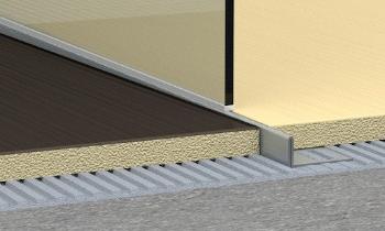 Lišta pravá Havos kartáčovaný, nerez, dĺžka 100 cm, výška hrany 10 mm, SPNRZK10100P
