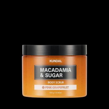 KUNDAL Macadamia&Sugar Body Scrub prírodný telový peeling s vôňou Grapefruitu 550 g