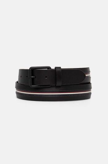 Kožený opasok Tommy Hilfiger pánsky, hnedá farba, AM0AM12813