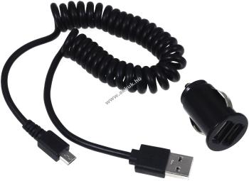 Autós töltő adapter 12-24V 2 x USB + töltő kábel OnePlus 3 / 4 / 5