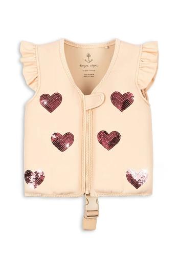 Detská plavecká vesta Konges Sløjd AVERY SWIM VEST béžová farba, KS103361