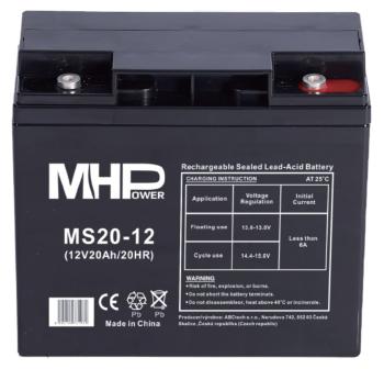 Mhpower olovený akumulátor agm 12 v 20 ah terminál t1 - m5