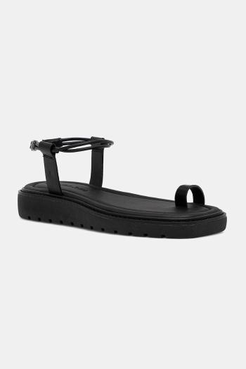 Sandále Calvin Klein Jeans ROPE TOE POST SANDAL LTH MG čierna farba, YW0YW01893