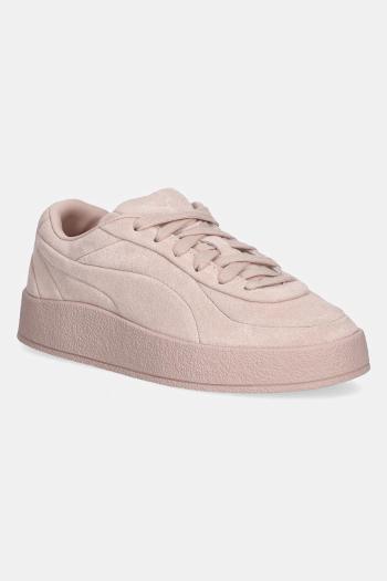 Semišové tenisky Puma CA Luxe Elevated dámske, oranžová farba, 401356