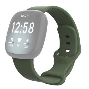 BUTTERFLY Silikónový remienok pre Fitbit Versa 3 / Fitbit Sense tmavozelený